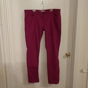 Levi's 524 Too Superlow Skinny Magenta Jeans 32x32